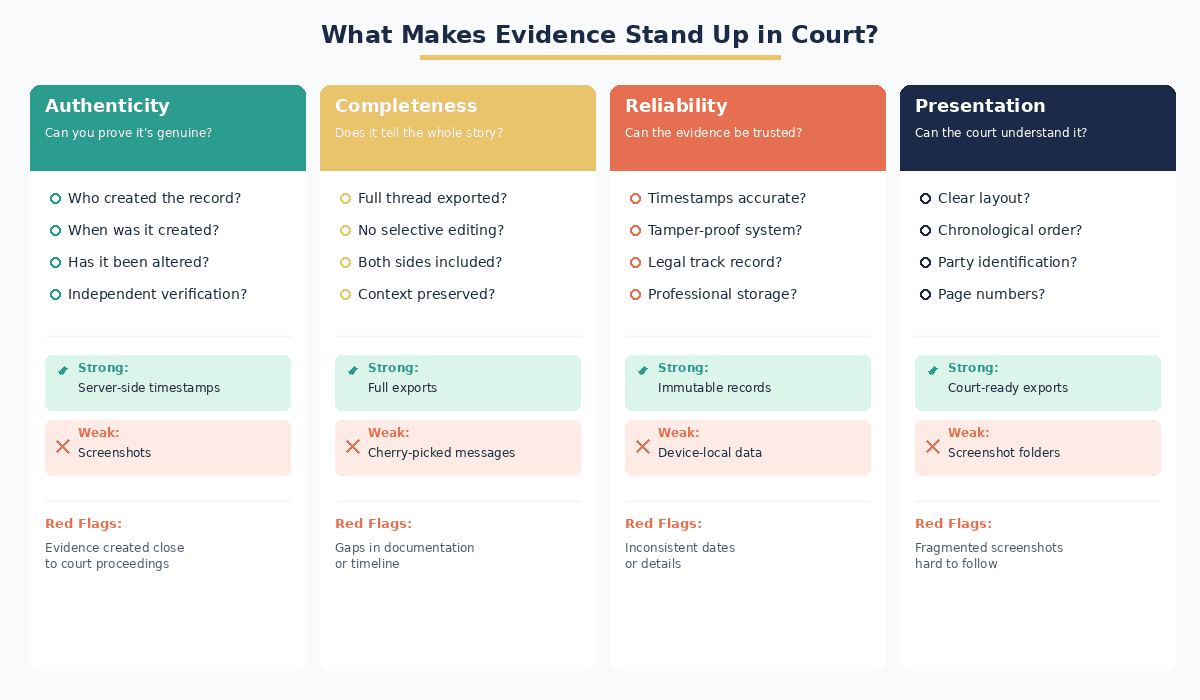 Evidence quality standards for Section 8 claims
